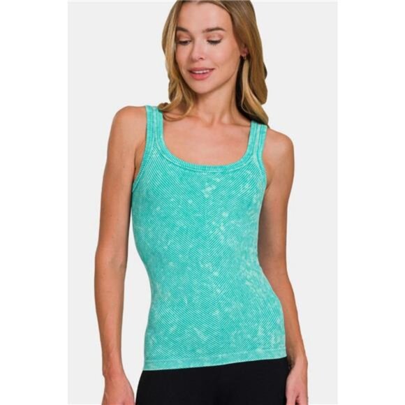 Zenana Outfitters Tops - Zenana Ribbed Scoop Neck‎ Tank
